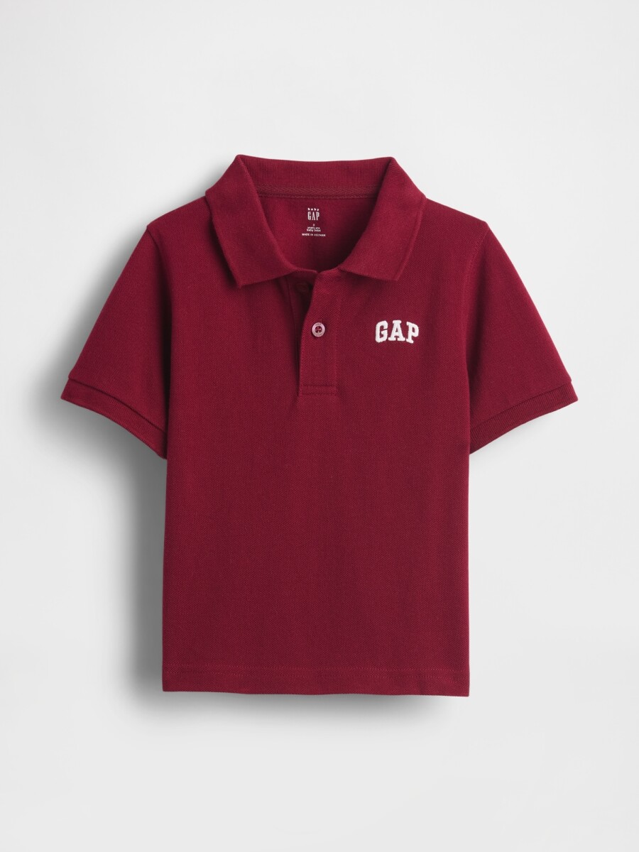 V-FRCH SS LOGO PIQUE POLO - RED DELICIOUS 