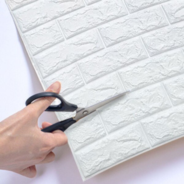 REVESTIMIENTO AUTO ADHESIVO 3D 70 X 77 CM X 3 MM - LADRILLO BLANCO X 10 REVESTIMIENTO AUTO ADHESIVO 3D 70 X 77 CM X 3 MM - LADRILLO BLANCO X 10