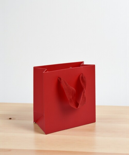 Bolsa cartulina 10x05x10 cm ROJO