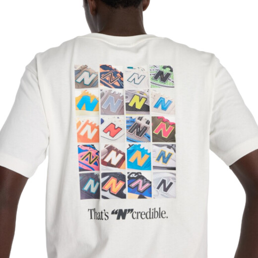 Remera New Balance N Collage - Blanco Remera New Balance N Collage - Blanco