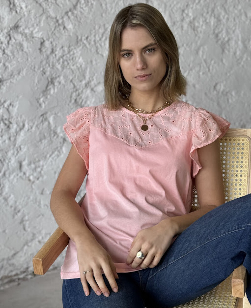 Blusa Ainhoa rosa