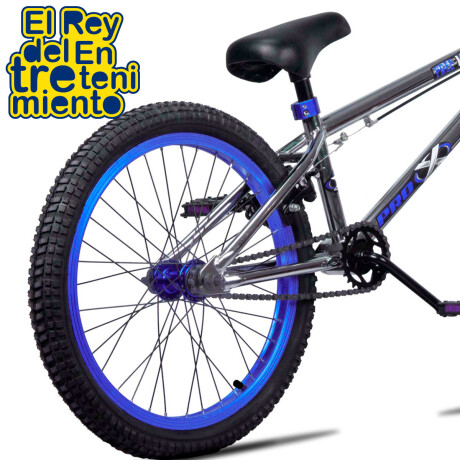 Bicicleta Freestyle Bmx Rodado 20 Rotor Giro 360° Cromado-Azul