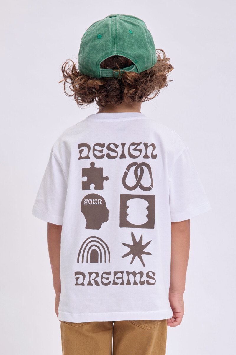 Remera estampa Abstracta Blanco
