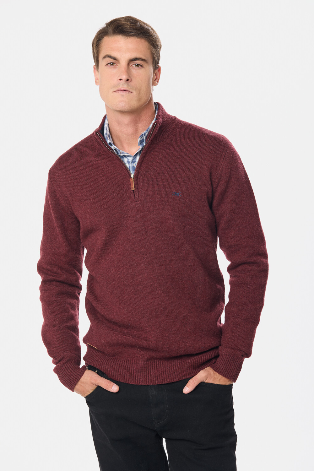 BUZO DE LANA DE ABRIGO Bordo
