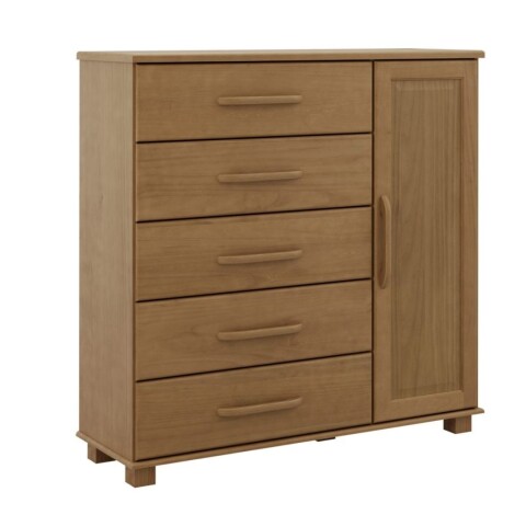Cómoda Finestra 5 Cajones 1 Puerta Freijo 2251FN OURO Cómoda Finestra 5 Cajones 1 Puerta Freijo 2251FN OURO