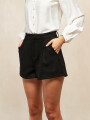 SHORT SUEDE NEGRO