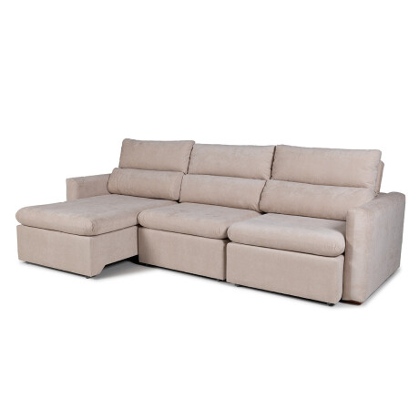 Sofá Dublin (Rebatible) - Microfibra - 3 cuerpos TC 1010 (Beige)