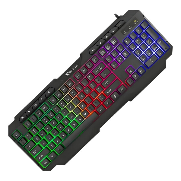 Combo Gamer Xtrike Me Teclado + Mouse + Pad + Auriculares Color Negro