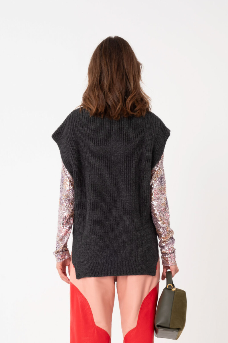 CHALECO BOTONES Gris