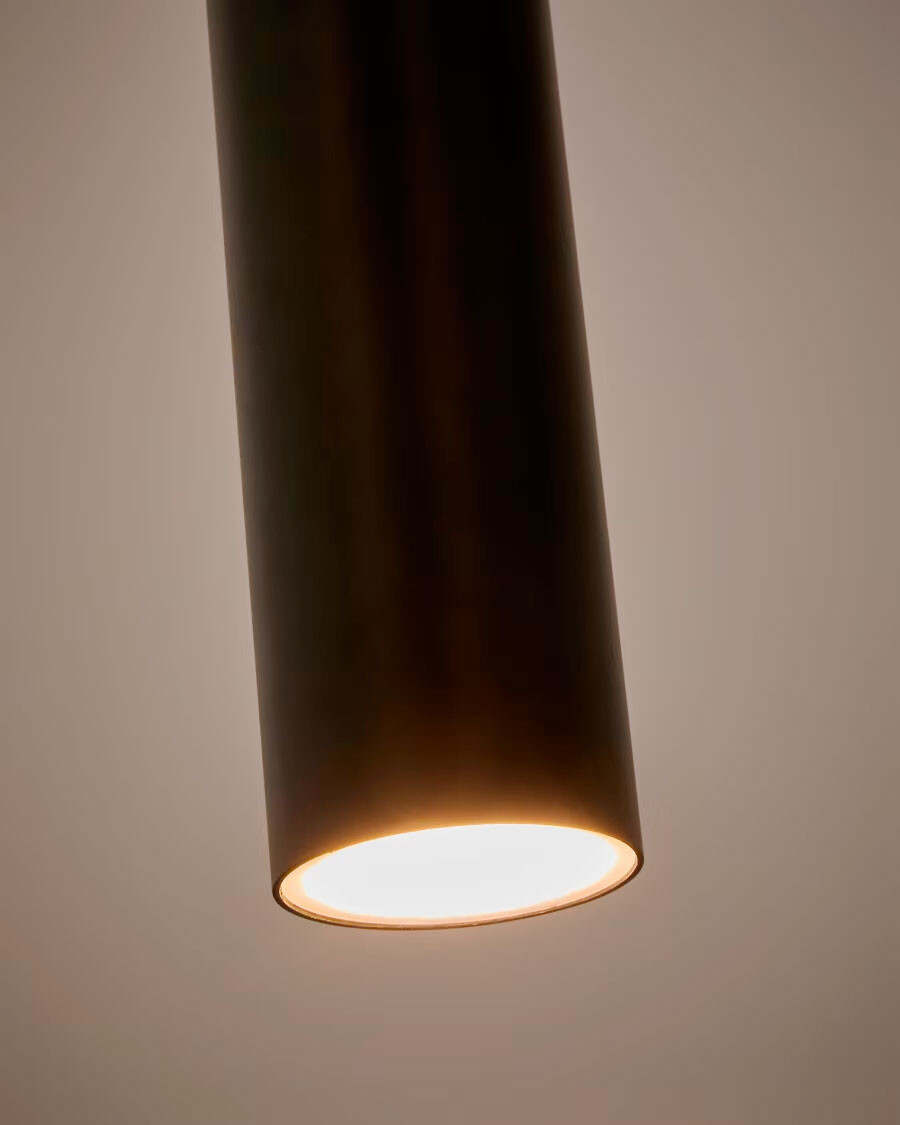 Lámpara de techo Andia de aluminio con acabado pintado en negro