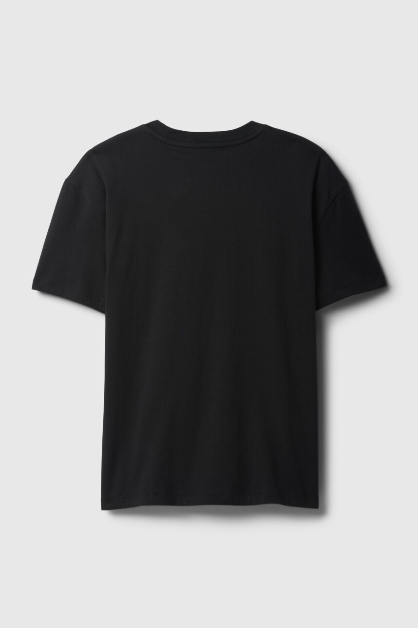 Remera Básico Con Bolsillo Niño True Black V2