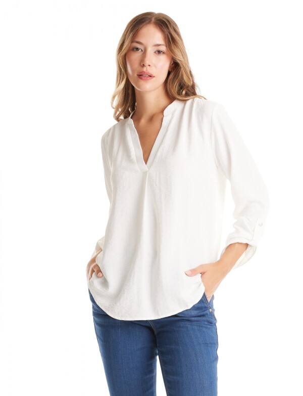 Blusa Escote V BLANCO