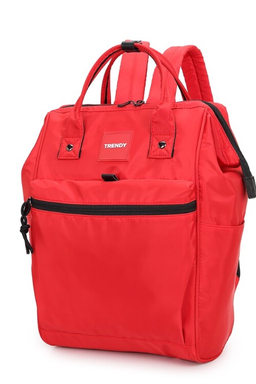 Mochila boca de pez multicierres Rojo