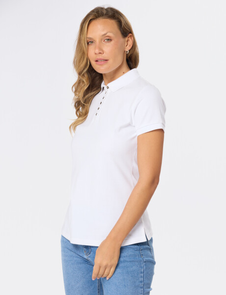 POLO PIQUE LISA Blanco