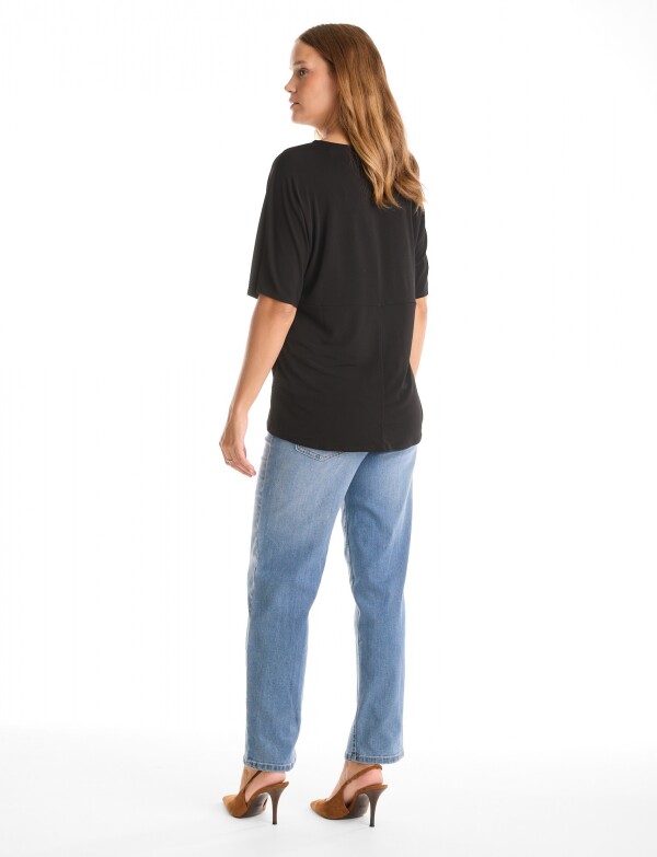 Blusa Dolman Manga Japonesa NEGRO