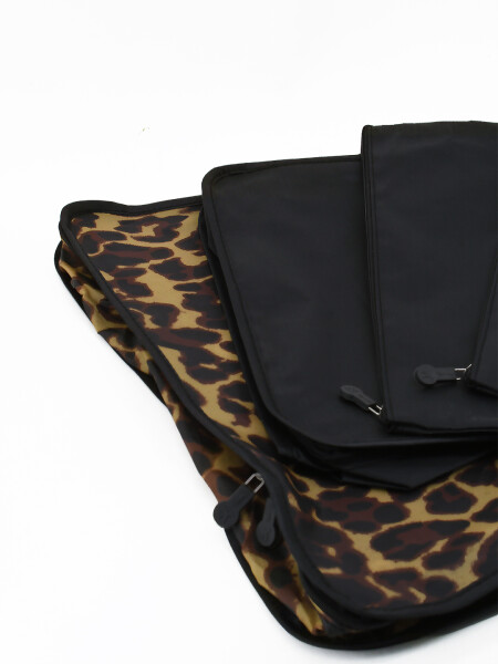 NECESAIRE SET 5 PCS ANIMAL PRINT ESTAMPADO 1