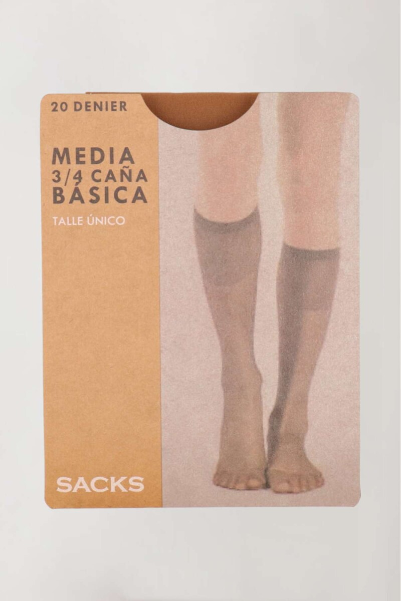 Medias 3/4 de lycra para pantalôn - Beige 