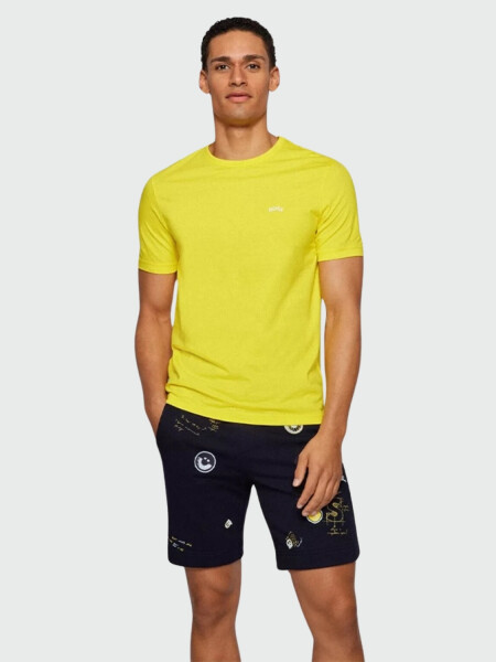 BOSS -Remera básica de algodón, regular fit, TEE CURVED 739
