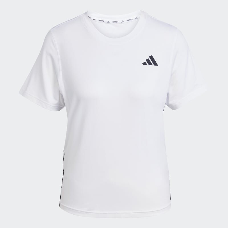Remera Adidas Train Essentials 3 Rayas Blanco