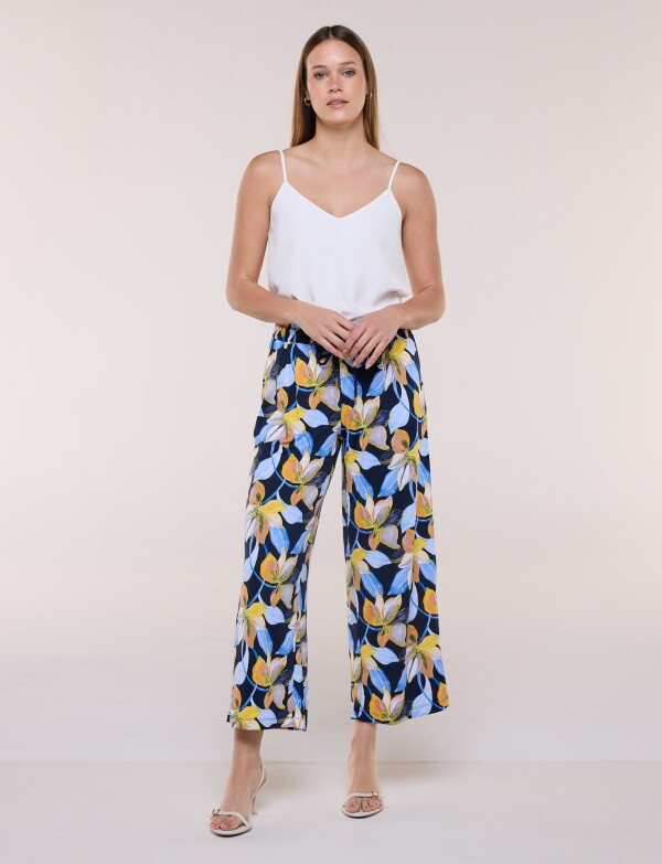 Pantalon Pull On Printed MULTI/AZUL