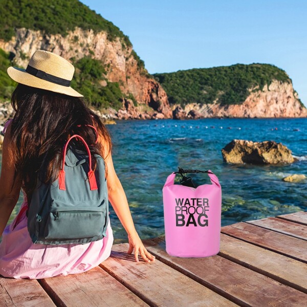 Bolso 2 Litros Celular Playa Piscina Impermeable Estanco Variante Color Rosa