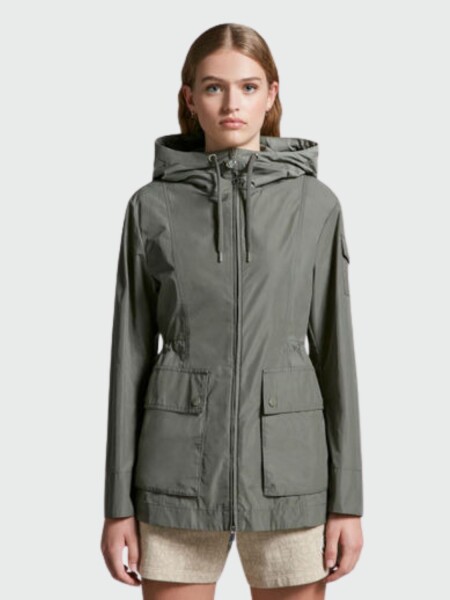 Moncler - Campera parka con bolsillos, LEANDRO Verde