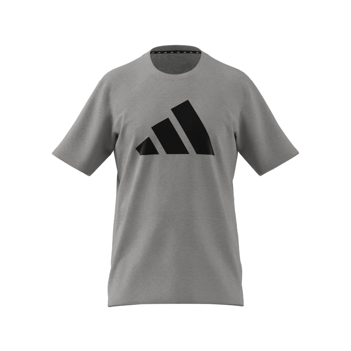Camiseta Train Essentials Feelready Logo Training - MEDIUM GREY HEATHER/COLLEGIATE NAVY 