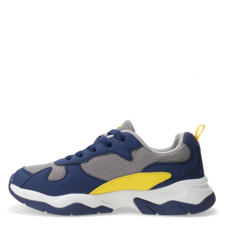 Championes Infantiles Umbro Orbit Gris - Azul Marino - Amarillo