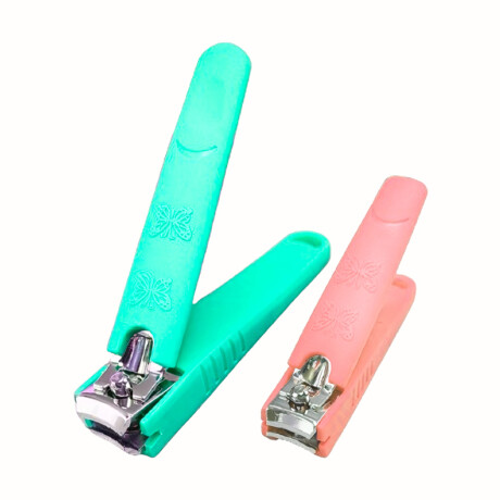 Pack x2 cortauñas Rosa y verde