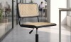Silla de Escritorio Simil Rattan Negro