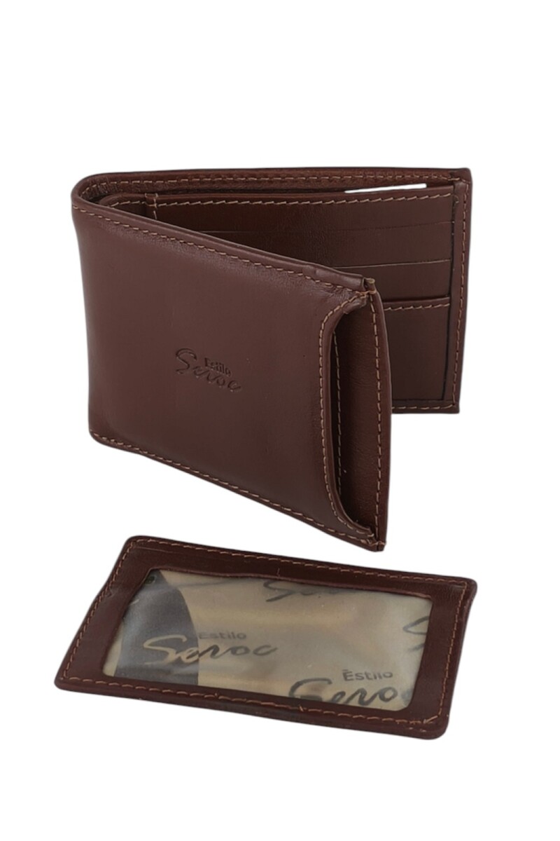 Billetera con tarjetero extraible Marrón