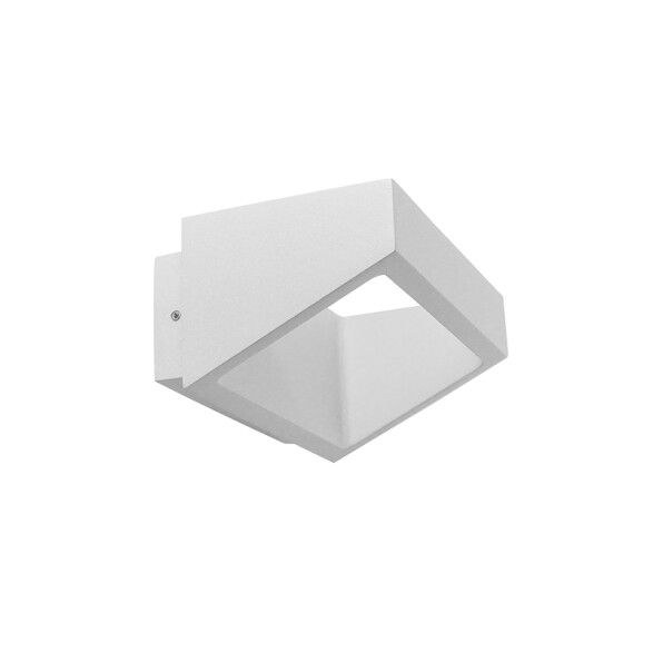 Aplique pared LED rectangular blanco IP65 8W 3000K AO1165