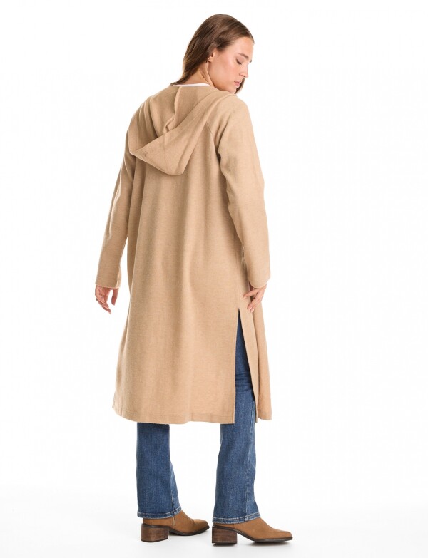 Cardigan Duster Capu BEIGE OSCURO