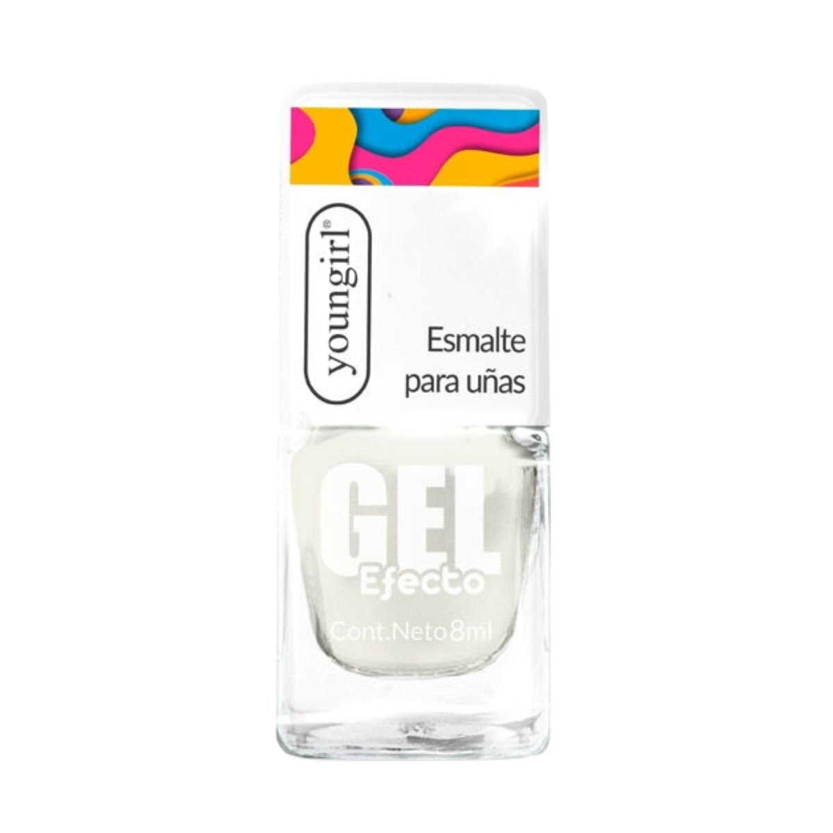 ESMALTE PARA UÑAS EFECTO GEL YOUNGIRL 8ML NUMERO 03- BLANCO 
