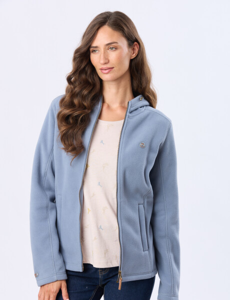 CAMPERA POLAR CON CAPUCHA Lila