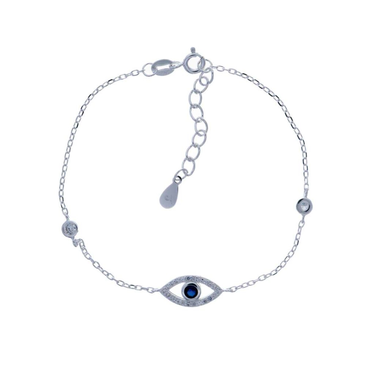 Pulsera De Plata 925 Con Circonia - Ojo Turco 