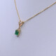 Colgante oro 18k con esmeralda y 3 brillantes Colgante oro 18k con esmeralda y 3 brillantes