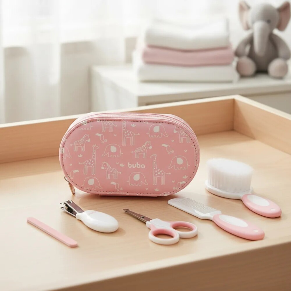 Set cuidados higiene clasico neccesaire BUBA rosado