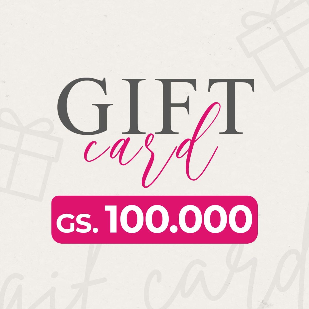 GIFTCARD 100.000 GS. 