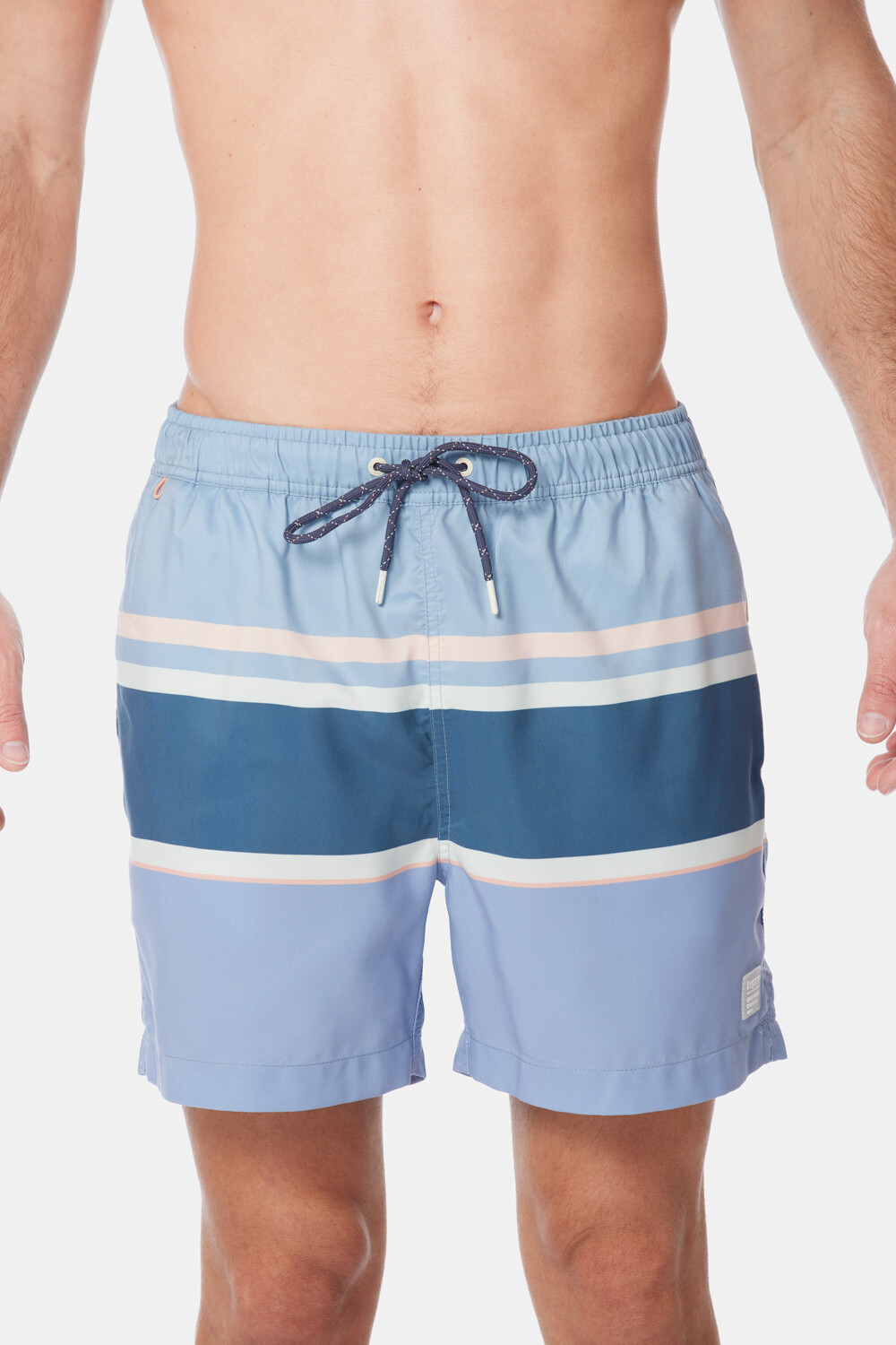 SHORT DE BAÑO RAYADO Azul