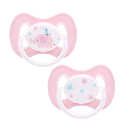 Pack x2 Chupetes Elefante rosa