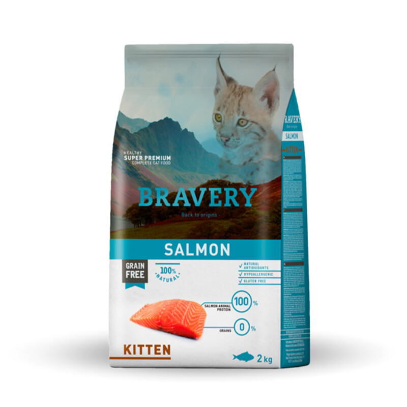 Bravery gato cachorro salmón 2.0 kg Bravery gato cachorro salmón 2.0 kg