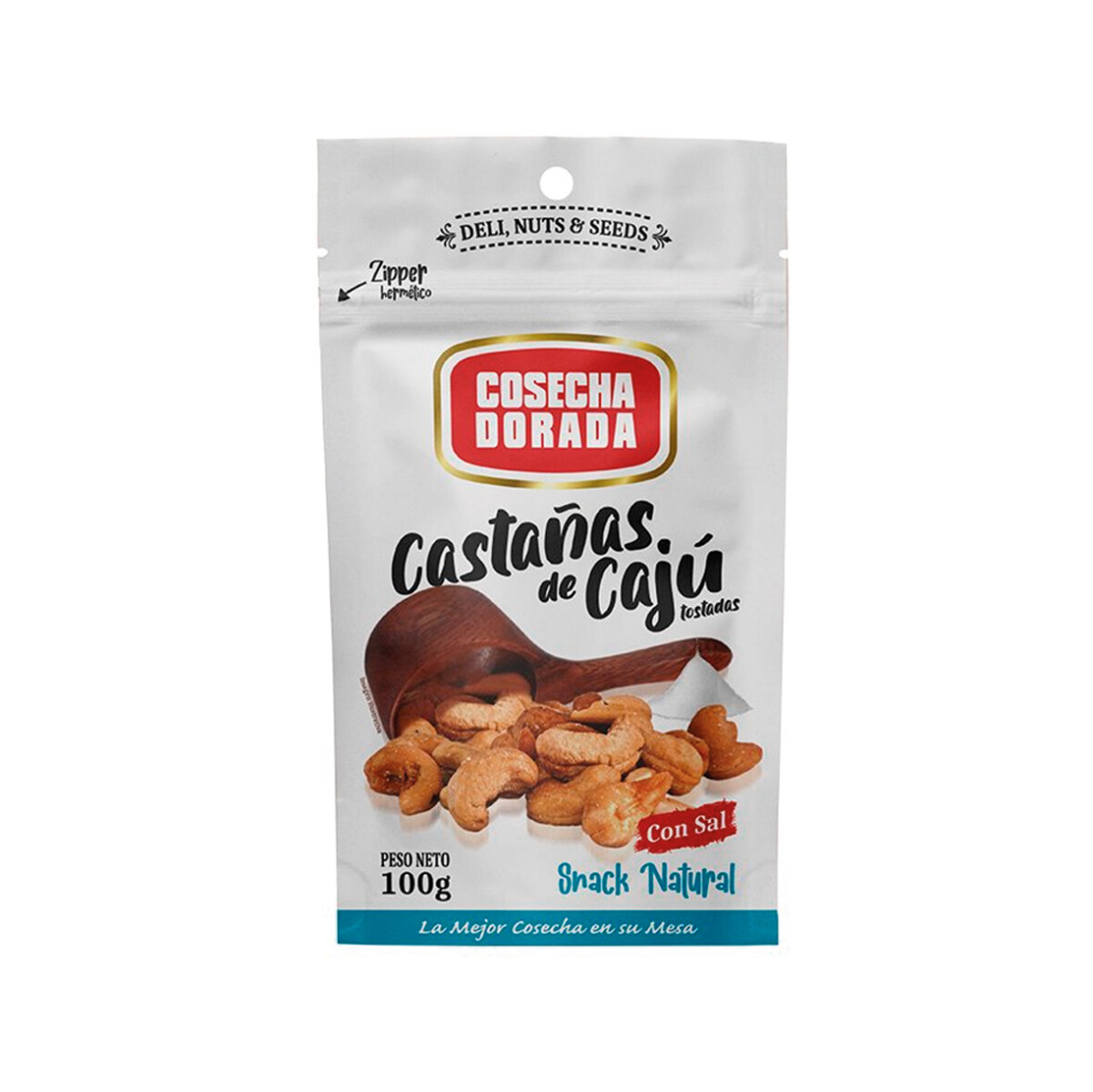 CASTAÑAS DE CAJU COSECHA DORADA TOSTADOS DOYPACK C SAL 100GRS 