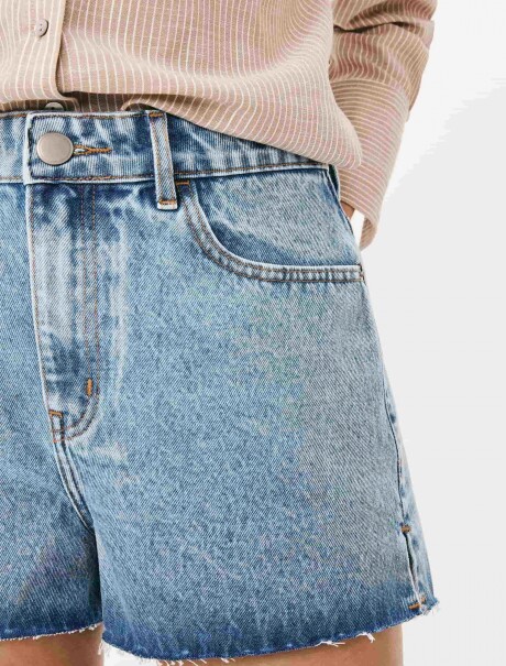 SHORT DE CINTURA MEDIA AZUL