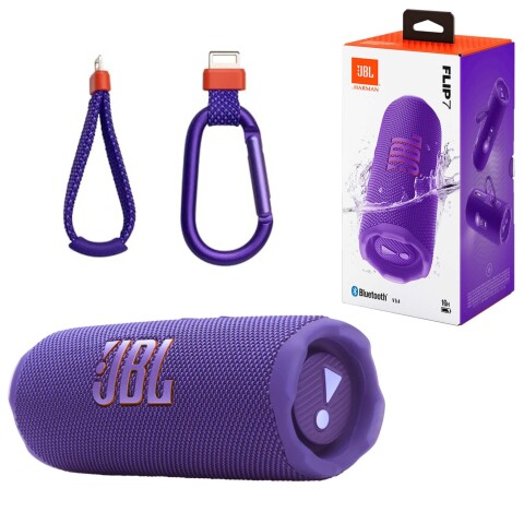 Parlante JBL Flip 7 Bluetooth Resistente al Agua IP68 Purpura