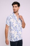 Camisa estampada Flores azul