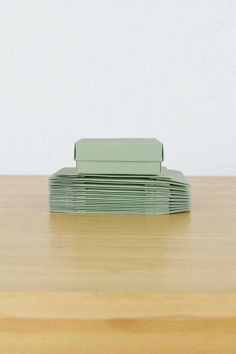 Pack x 20 unid - caja 03 eco 8x12x4,5 cm. - VERDE AGUA 
