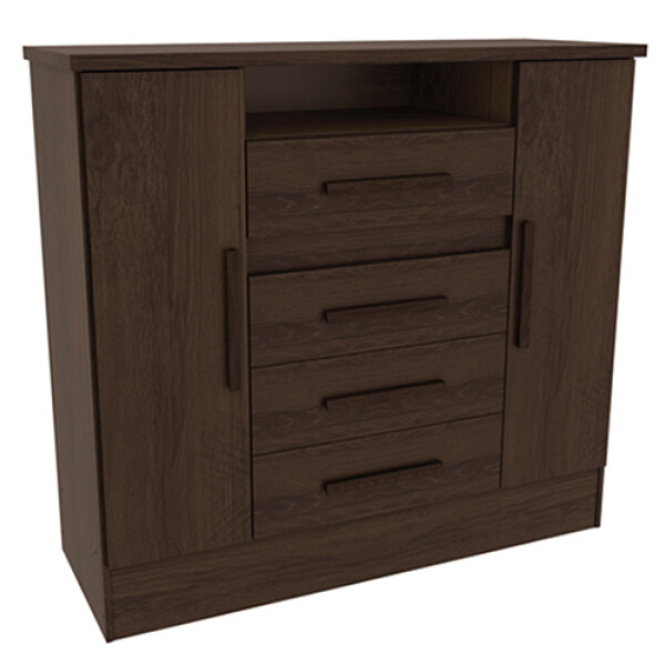 COMODA INEY VIGO -2430 4 Caj. 2 Ptas Cedro/ Cedro-Onix Sin color