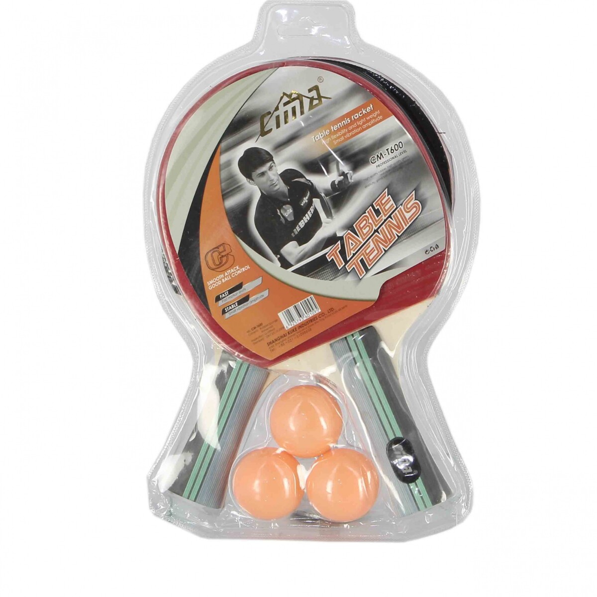 Macri Set Paletas de Ping Pong + 3 Pelotas - Azul 