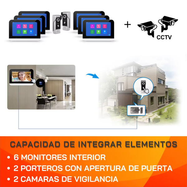 Video Portero Wifi Tuya Pantalla 7" TUYA SMART VIDEO PORTERO SM DB 10